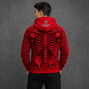 Sweat à capuche personnalisé en polyester premium avec sublimation 3D squelette gothique pour fête d'Halloween, pour hommes et femmes, fourniture d'usine - Product Image 2