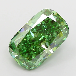 Diamante cultivado en laboratorio, corte cojín, color verde fantasía, piedra suelta para la elaboración de joyas. - Product Image 2