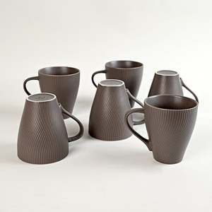 ชุดแก้วกาแฟเซรามิกเนื้อกระดูกไชน่าลายไม้ซีดาร์ 6 ใบ ดีไซน์ใหม่ไม่ซ้ำใคร - Product Image 3