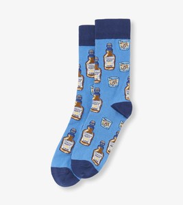 Unisex Crew Socks Comfortable with <b>Whiskey</b> <b>Bottle</b> Print Knitted Cotton Polyester Spandex Breathable Daily Wear Spring Style - Product Image 2