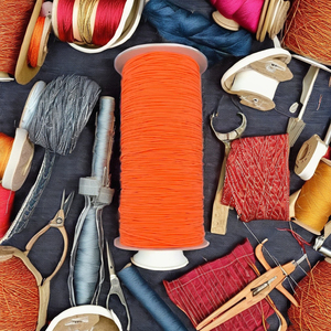 Cordón Elástico Trenzado Ecológico de Poliéster Naranja Brillante de 1.2 mm con Longitud Personalizada para Bolsos, Prendas, Textiles para el Hogar y Calzado - Product Image 1