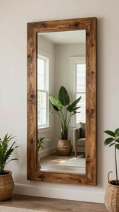 Marco de Espejo de Madera Sólida Hecho a Mano en India, Decoración de Pared Moderna y Contemporánea para el Hogar, Hotel, Restaurante, Entrada, Dormitorio, Navidad - Product Image 4