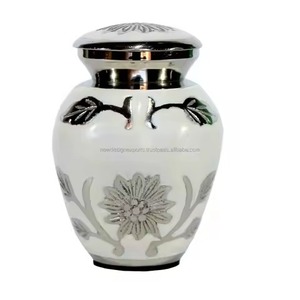 Urna Funeraria de Aluminio con Diseño de Paisaje de Vaqueros y Caballos para Cenizas Humanas, Urna Conmemorativa Vintage con Hermoso Diseño Forestal - Product Image 6