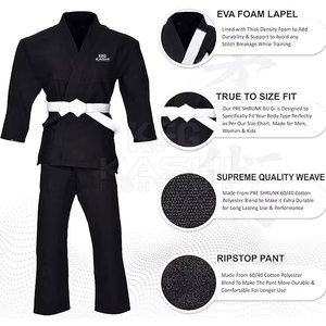 Ropa de Práctica de Artes Marciales de Algodón Resistente, Kimono de Judo y Jiu Jitsu, Tela Suave, Ajuste Cómodo para Hombres - Product Image 5