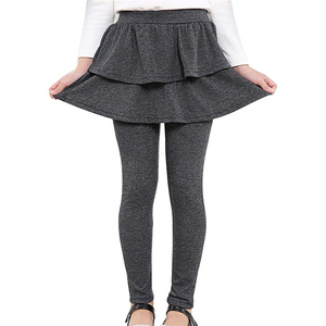 Leggings en tricot bleu marine pour filles avec jupe tutu rouge, uniforme scolaire pour enfants, leggings personnalisés avec logo - Product Image 5