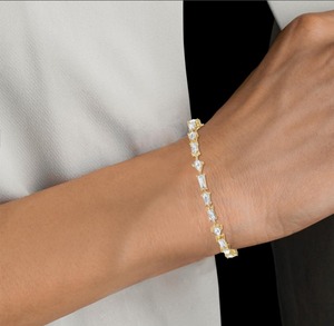 Pulsera de Oro Rosa de 9K Premium con Diamantes de Corte Geométrico Creados en Laboratorio, 6.32 CTW - Product Image 5
