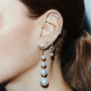 Labret en or massif 14K avec diamant de laboratoire à filetage interne, fournisseur en gros, pour piercing hélix, tragus, conch, prix d'usine - Product Image 1