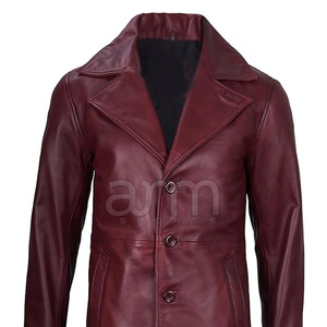 2026 New Custom Men's Leather Winter <b>Coat</b> High Quality Winter <b>Long</b> <b>Coat</b> In Wholesale Price - Product Image 5