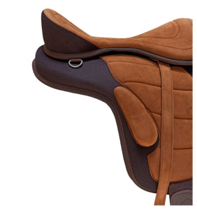 Freemax - Juego de Silla de Montar Inglesa sin Arzón, Color Marrón Bronceado, Ligera, Flexible, para Entrenamiento de Equitación, con Cincha Ajustable - Product Image 2