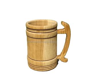 Nouveau Style Vintage en bois baril Double café bière tasses en acier inoxydable Logo personnalisé artisanat US Partyware Falak World Export - Product Image 6