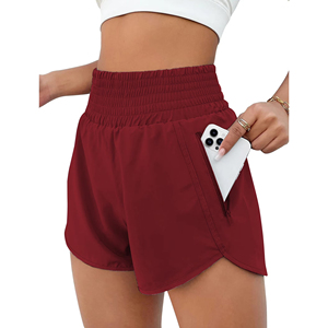 Shorts de sport pour femmes avec poches zippées, taille haute, pour la course à pied, la gym, les entraînements sportifs, shorts de sport élastiques pour femmes - Product Image 4