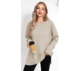 Nouvelle collection de vêtements, design de logo personnalisé, respirant, lourd, anti-boulochage, uni, 100 % coton, sweat-shirt à capuche d'hiver pour femmes - Product Image 2