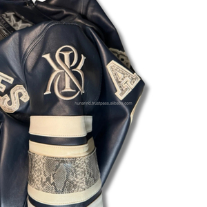 Giacca in Pelle Nera Premium "<span class=keywords><strong>Bronx</strong></span> Bomber Heritage" |   Edizione Limitata yan kee Serie Avirex Abbigliamento Sportivo di Alta Gamma per Leghe Professionistiche - Product Image 4