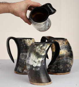 Tazas de cuerno de búfalo para una experiencia única de té y café Cuerno decorativo divertido Drinkingware de Agate - Product Image 3