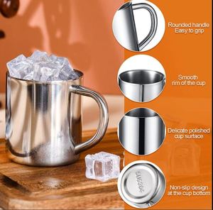 Taza de Café de Acero Inoxidable Irrompible con Logotipo Personalizado, Más Vendida, para Viajes, Campamentos y Actividades al Aire Libre, Taza de Doble Pared Portátil - Product Image 1