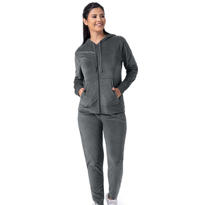 Conjunto de Sudadera con Capucha y Pantalones Deportivos de Dos Piezas con Cierre, Bordado Personalizado, Transpirable, Informal, de Alta Calidad, para Hombre - Product Image 1