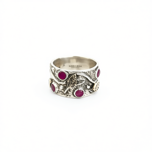 Bague en Moissanite de 6,0 grammes avec bande rubis, design de créateur - Product Image 2