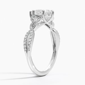 Bague BOJ 0120 en argent 925 avec serti à griffes, diamant solitaire de 2 carats, couleur D, VVS1, moissanite certifiée GRA - Product Image 2