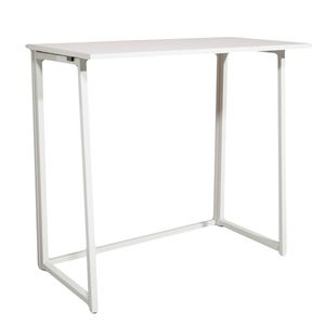 Bureau d'ordinateur pliable blanc simple, réglable en hauteur, table de jeu mobile pour ordinateur portable, idéal pour le télétravail et l'application au bureau à domicile - Product Image 6