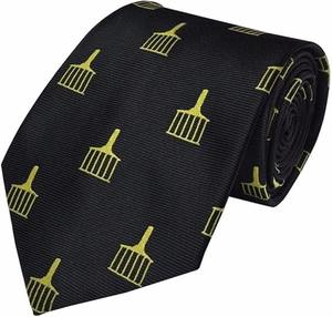 เนคไทผ้าไหมสำหรับพิธีกรรมเมสัน พร้อมเข็มทิศสี่เหลี่ยมและตราสัญลักษณ์ G Lodge ของขวัญ  ผ้าไหมปักด้วยเครื่องจักร - Product Image 2