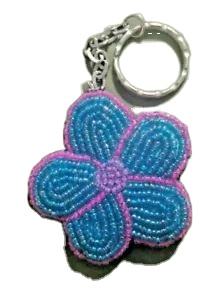 Broderie de luxe faite à la main pour porte-clés perlé et accessoires de charme de sac perles de rocaille porte-clés de voiture en vert - Product Image 3