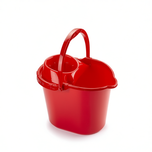 Secchio per Mop 14 L in Plastica Portatile per Pulizie, Rosso Colorato - Product Image 2