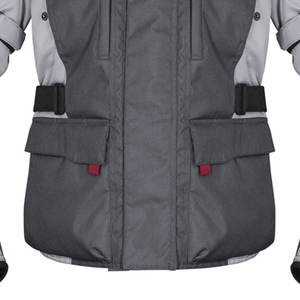 Veste de moto pour homme à manches longues en Cordura gris, noir et rouge, anti-UV, coupe-vent, pour toutes les saisons - Product Image 5