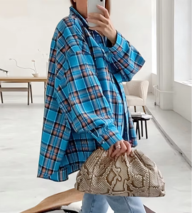 Camisa de Verano para Mujer, Casual, Holgada, con Estampado Floral, Botones, Manga Larga, de Lino con Tela No Tejida - Product Image 1