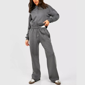 Custom Latest High Quality Jogging Sweatsuit Two Piece Sets Fleece Women Tracksuit Knitwear Women Knitwear Women Set Set - Product Image 1