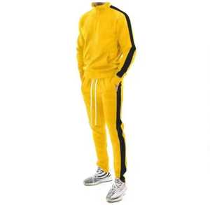 Conjunto Deportivo para Hombre, Manga Larga, Cuello Alto con Cierre, Estilo Deportivo, Ropa de Otoño, Color Sólido, Material de Poliéster, Bolsillos Laterales - Product Image 2