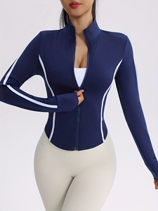 Women's High Quality Buttery Soft Popular Women Long Sleeve Gym Training Fitness Outer Wear <b>Jackets</b> <b>Yoga</b> <b>Jacket</b> With Pocket - Product Image 2