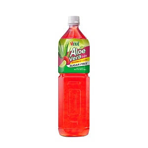 Bouteille 50.7 floz sans sucre boisson à l'aloe vera avec fraise et citron vert cube d'aloe vera jus de fruit sans gluten - Product Image 1