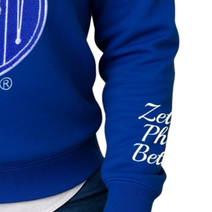 เสื้อสเวตเชิ้ตปักลายตราสัญลักษณ์ Zeta Phi Beta Z Phi B ของชมรมนักศึกษากรีกแบบกำหนดเอง  ขอบสีน้ำเงินเข้ม คอกลม สำหรับใส่ในฤดูหนาว - Product Image 3