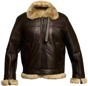 <b>Men's</b> Genuine <b>Leather</b> <b>Jacket</b> with Polyester Lining Zipper Closure Stand Collar Autumn Casual Slim Waterproof Regular Sleeve - Product Image 1