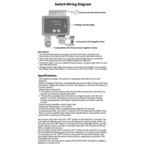 12V 24V 240A Automatic Battery Disconnect <b>Switch</b> With <b>Remote</b> Control For Car Truck Boat - Product Image 6