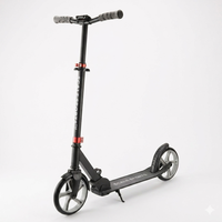 Trottinette à Roues en PU de 200 mm, Trottinette à Pousser avec Poignée Ergonomique en TPR, Trottinette Pliante