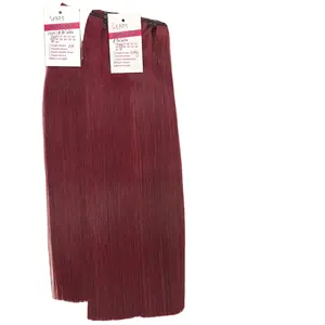 Red Wine Bone Straight Weft Hair Wholesale Remy Unprocessed Human Hair Extension