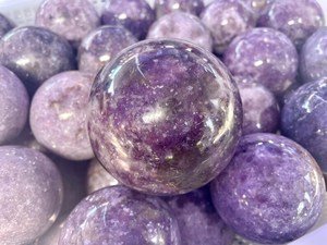 Polished Lepidolite <b>Sphere</b> Natural <b>Crystal</b> Ball Home Decoration Feng Shui Collectible Art Piece From Gujarat - Product Image 1