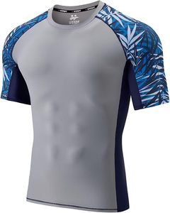 Slim Fit Rash Guard Men Muscle Fit <b>Compression</b> <b>Shirt</b> Training Apparel - Product Image 1