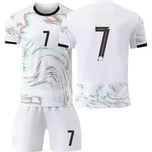 Conjunto de Camiseta de Fútbol, Color Personalizado, Secado Rápido, Transpirable, Antibacterial, Anti-UV, 100% Poliéster, Diseño OEM - Product Image 1
