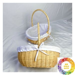 Panier en osier tressé à la main en gros, avec ou sans couvercle, grand et petit, en rotin naturel avec poignée, pour le commerce de détail, le shopping et le rangement - Product Image 5
