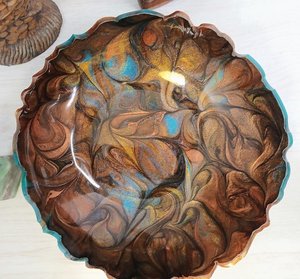 Bol à salade en résine, bol à nourriture en résine pour une utilisation décorative à la maison et dans les restaurants, toutes tailles disponibles - Product Image 1
