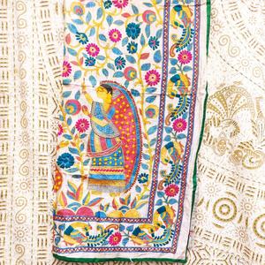 Pañuelos Dupatta Phulkari de Colores Brillantes Bordados a Mano, Pañuelos Hechos a Mano, Dupatta Ligera India, Regalo de Boda India - Product Image 3