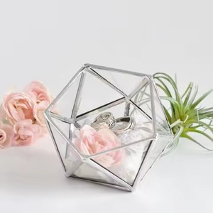 Indoor Decor Glass Metal Terrarium Planter Stylish Geometric Plant Holder Home Decoration - Product Image 4