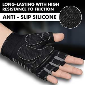 Gym Training <b>Gloves</b> for Weight Lifting, <b>Gloves</b> with Full Palm Protection <b>Glove</b> for Men & Women, Powerlifting, <b>Pull</b> <b>Ups</b>, Cycling - Product Image 4