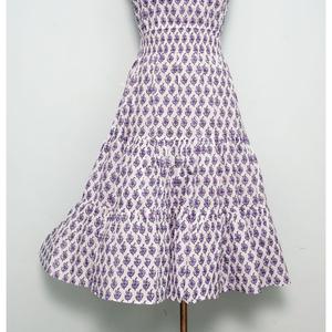 เดรสยาวปานกลางพิมพ์ลายดอกไม้หลากสี แขนยาว ผ้าฝ้าย แฟชั่นสำหรับงานปาร์ตี้ สไตล์ตะวันตก ชุดเดรสชิ้นเดียวสำหรับผู้หญิง - Product Image 3