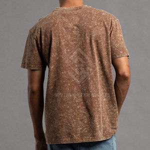 Camisetas de Talla Grande para Hombre, Lavado Ácido, Color Sólido, Poliéster/Algodón, Colores Personalizados, Logotipo, Transpirables, Secado Rápido, Ecológicas, Alta Calidad - Product Image 4