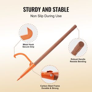 Forca da Giardino Robusta da 46,5 Pollici con Manico in Legno, Resistente alla Ruggine, 18 Fori, Gancio Max Cant per Sollevatore di Tronchi - Product Image 5
