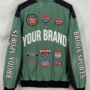 Wholesale Custom Design Color Nascar <b>Jacket</b> Oem logo Embroidery 100%organic Cotton Motorbike <b>Racing</b> Car <b>Jacket</b> Made in Pakistan - Product Image 2