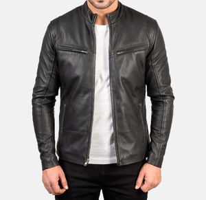 Nueva Chaqueta de Cuero para Hombre, Estilo Motociclista, Cierre Completo, Casual, para Invierno, Gruesa, Cálida, Material Premium, Manga Larga, Venta al Por Mayor - Product Image 6